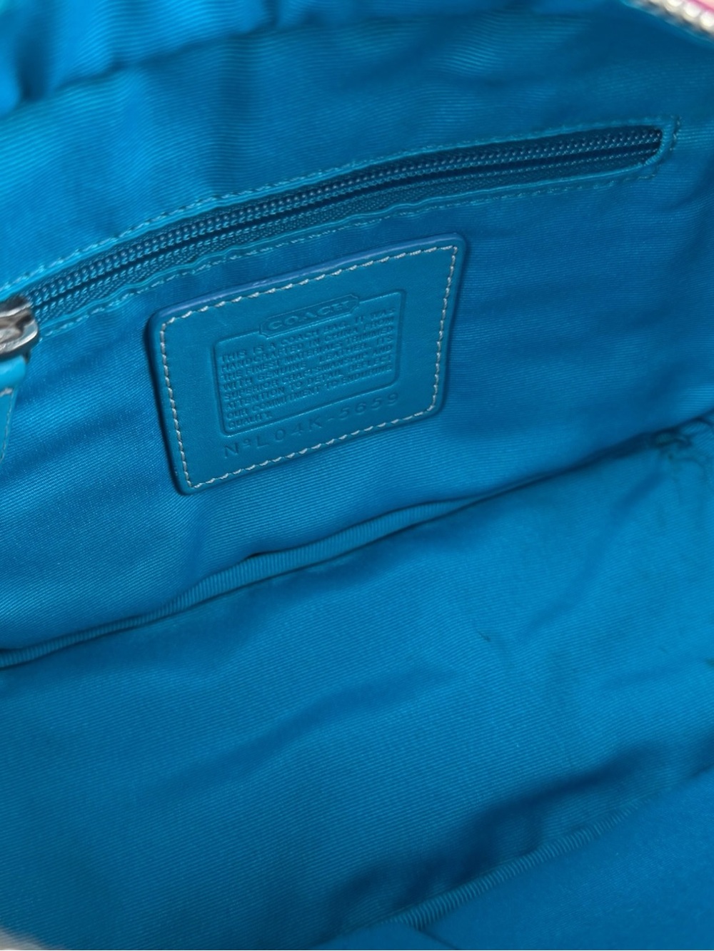 COACH Vintage Y2K Hampton Scribble Colorful “C” Monogram Canvas Mini Tote 5659 - Picture 8 of 9